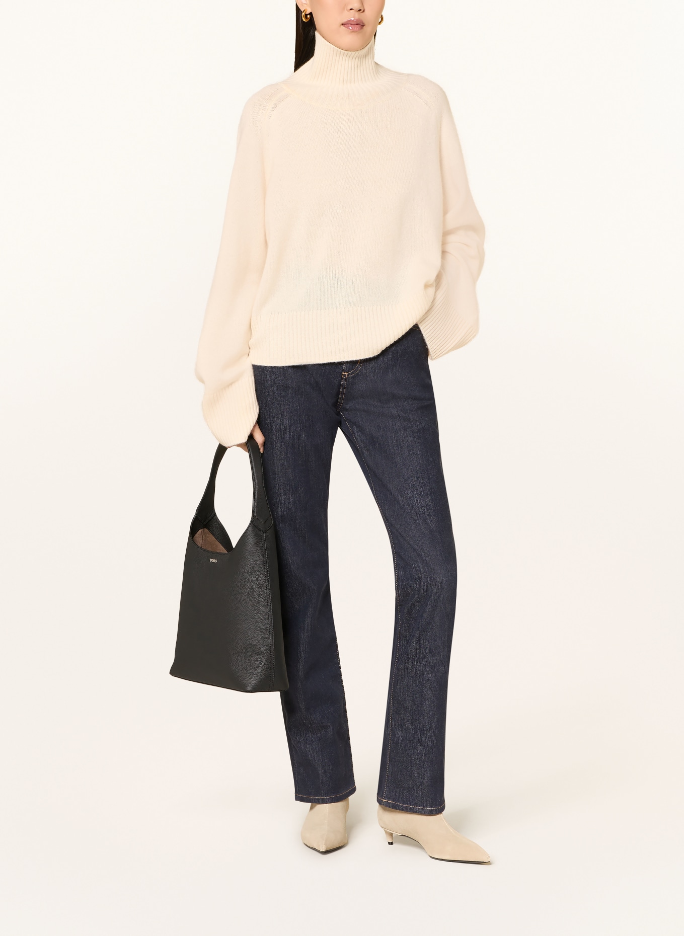 BOSS Rollkragenpullover FALONSO: ECRU