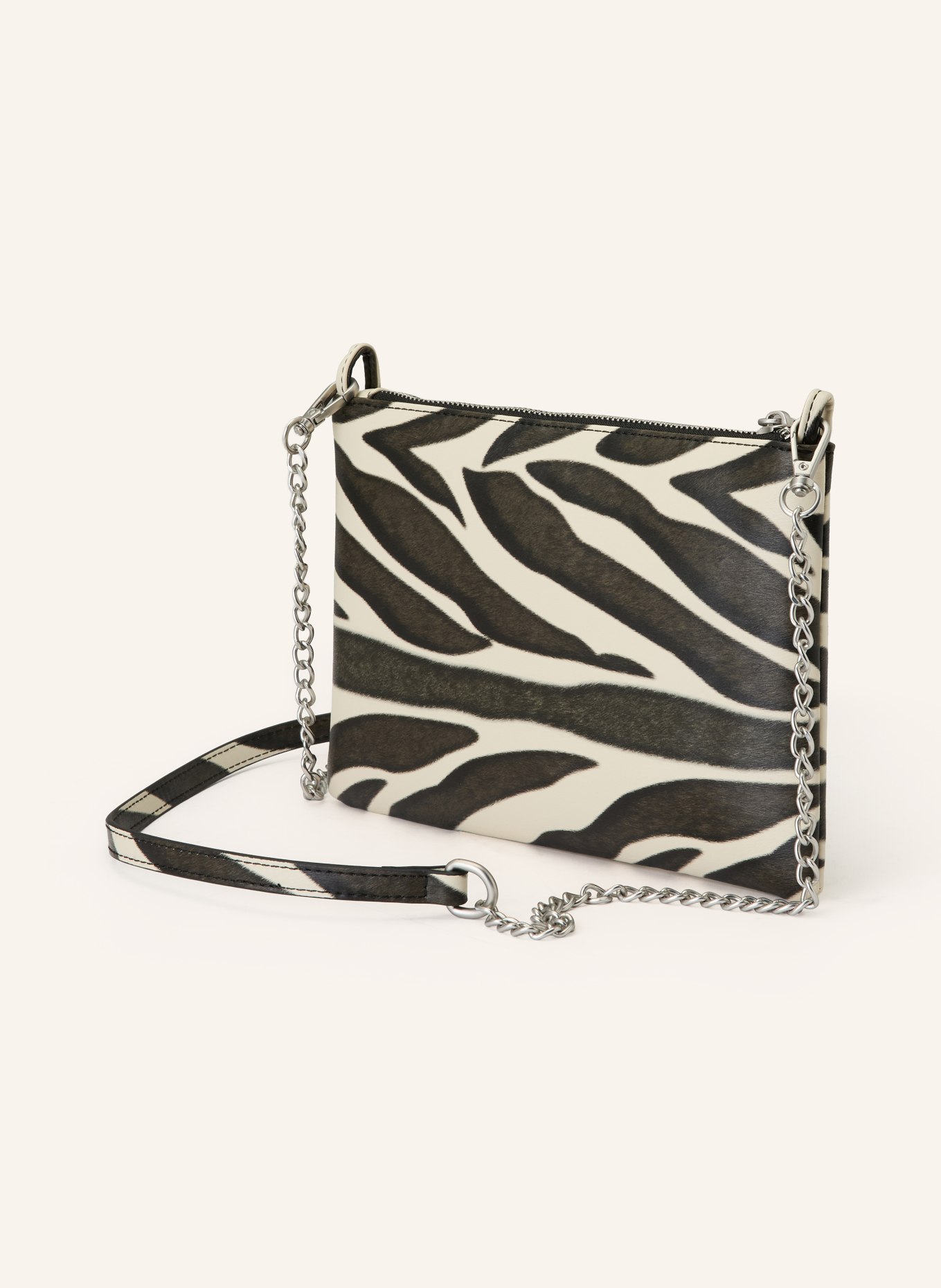 SEIDENFELT Schultertasche SANDVE: SCHWARZ / WEISS