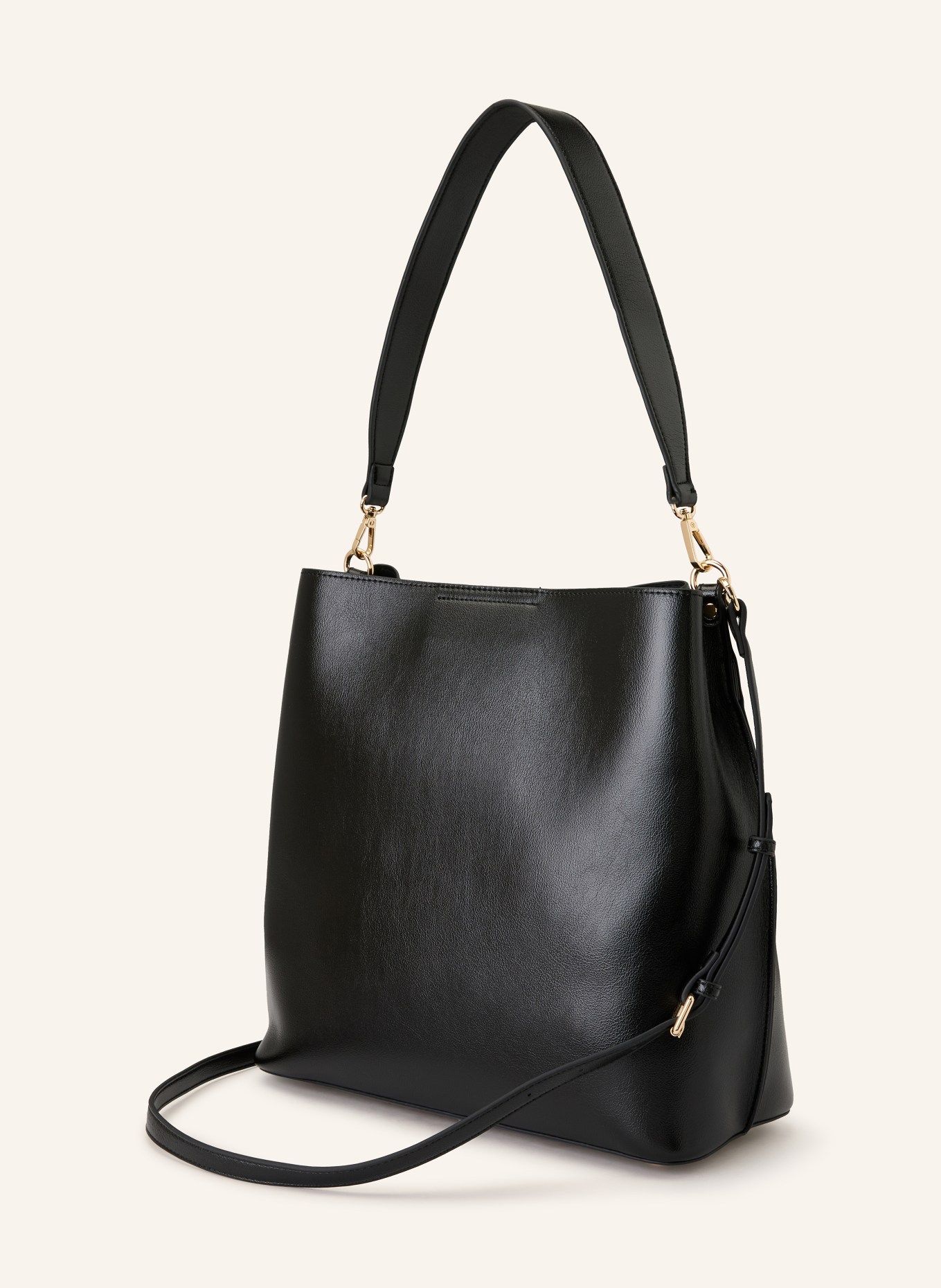 SEIDENFELT Beuteltasche ALUNDA: SCHWARZ / GOLD