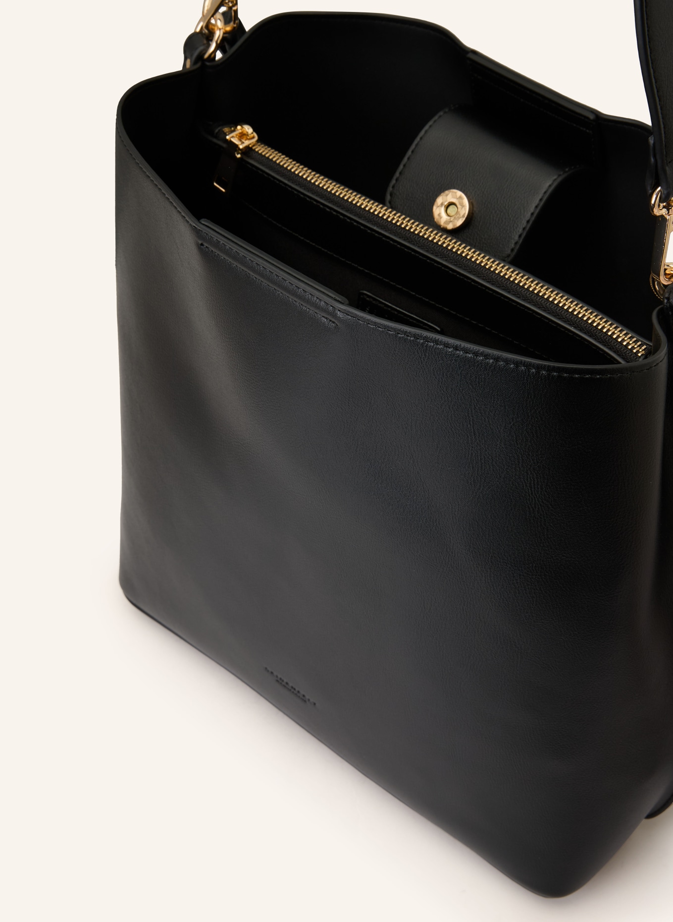 SEIDENFELT Beuteltasche ALUNDA: SCHWARZ / GOLD