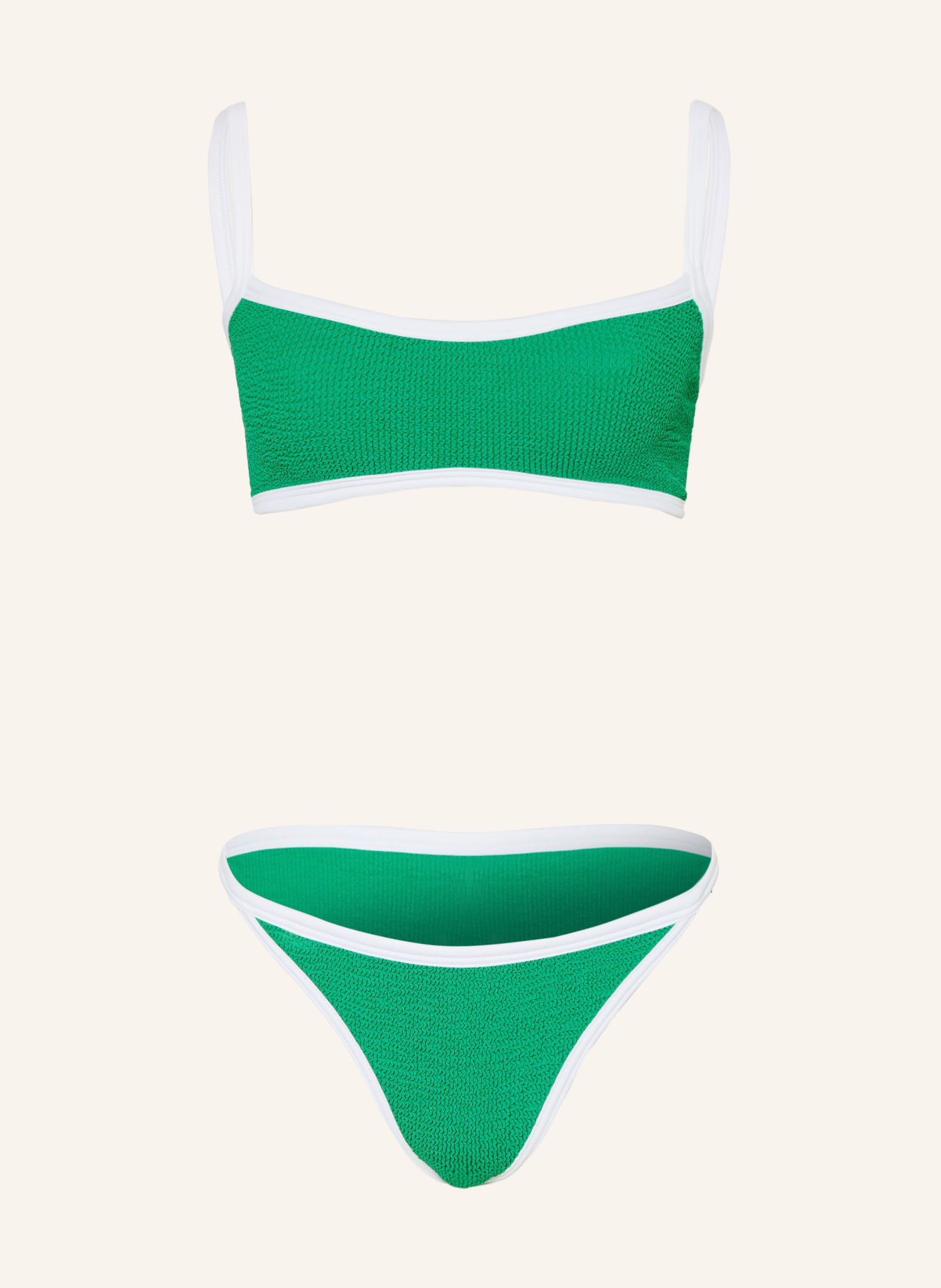 Hunza G Bustier-Bikini TYLER: GRÜN / WEISS