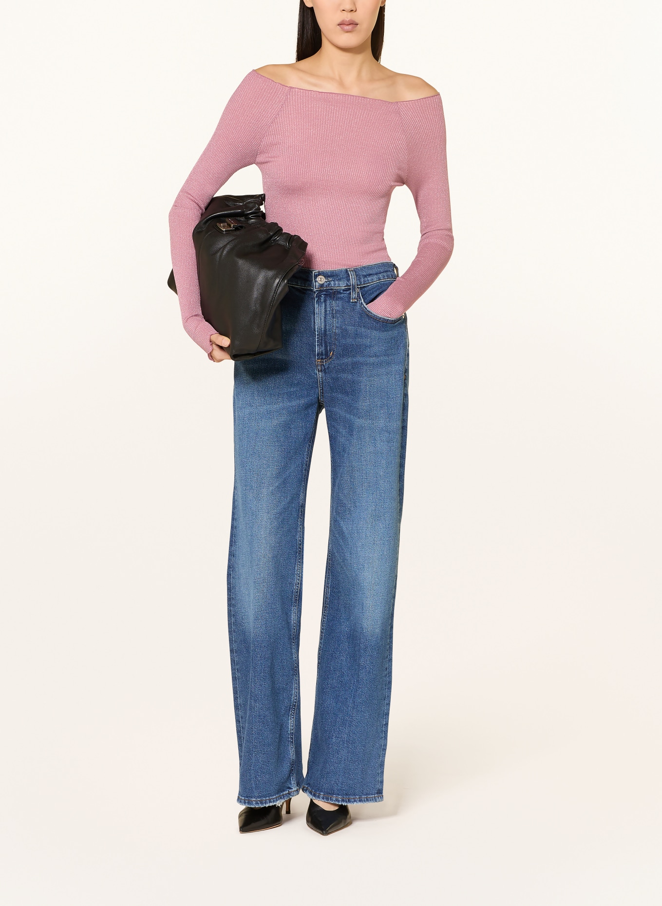 rosemunde Longsleeve BLISS mit Seide und Glitzergarn: ALTROSA