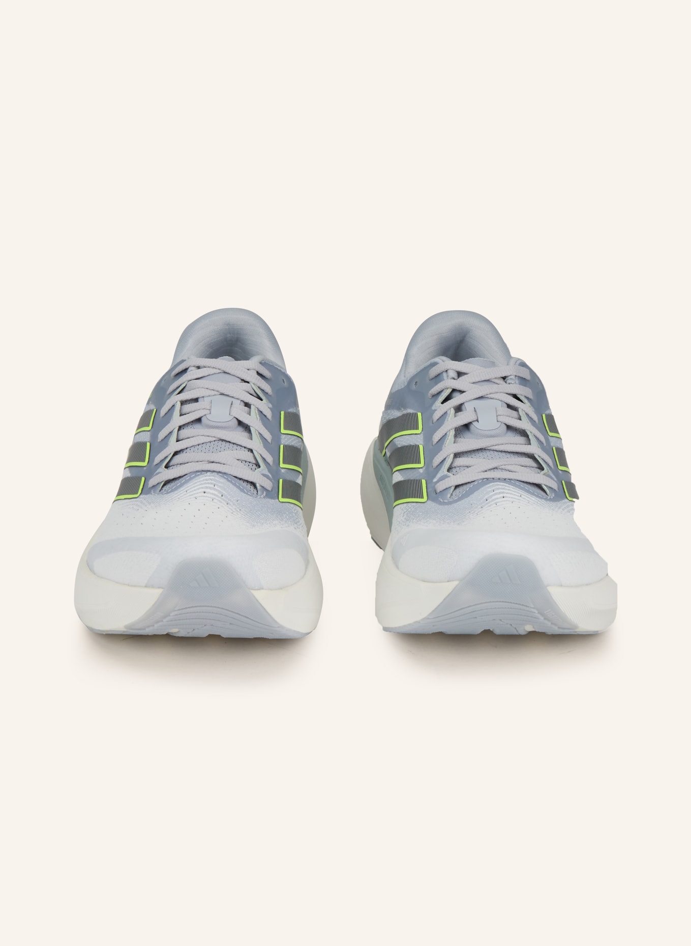 adidas Laufschuhe SUPERNOVA SOLUTION 3: HELLGRAU / BLAUGRAU / NEONGELB