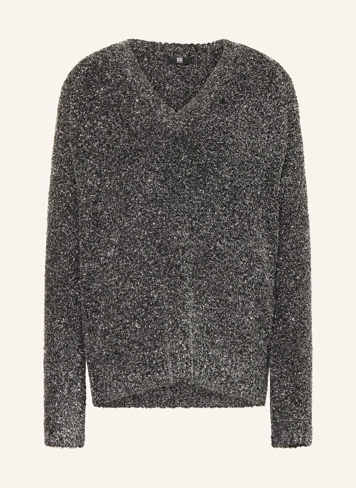 RIANI Pullover mit Glitzergarn: SCHWARZ / SILBER