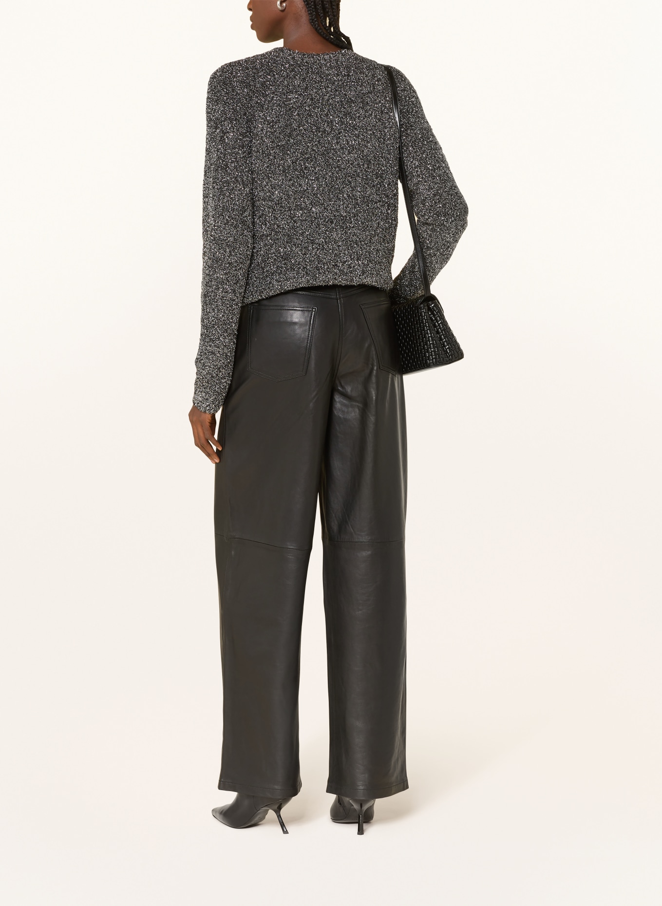 RIANI Pullover mit Glitzergarn: SCHWARZ / SILBER