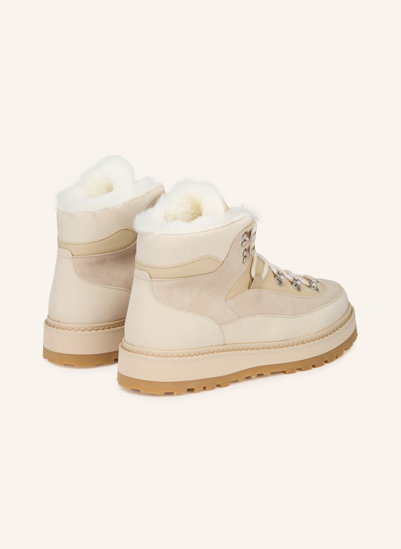 mono Sznurowane buty TAG CAP: KREMOWY