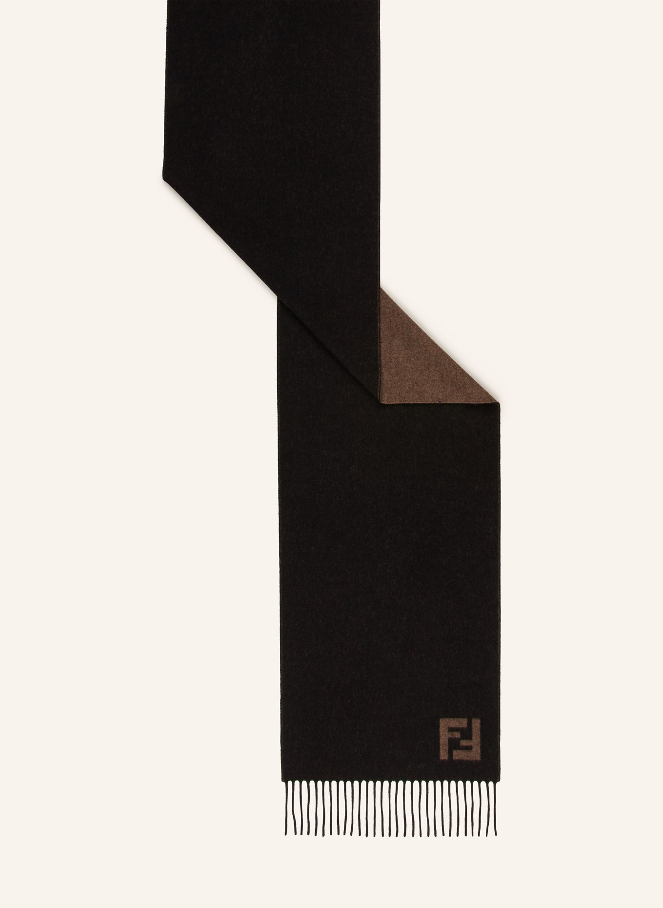 FENDI Schal: SCHWARZ / BRAUN