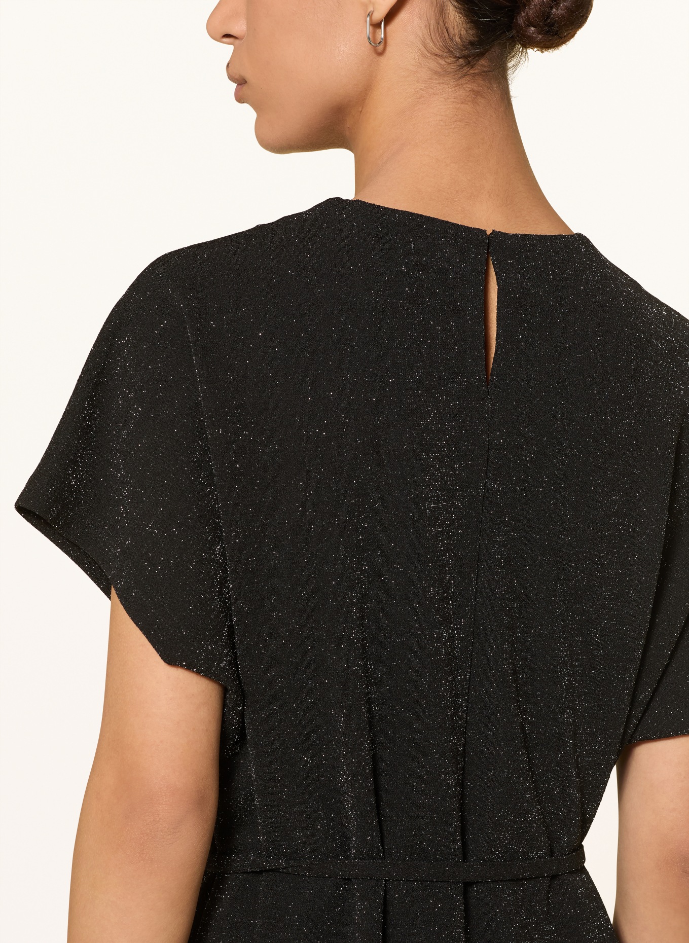 SELECTED Femme Cocktailkleid mit Glitzergarn: SCHWARZ