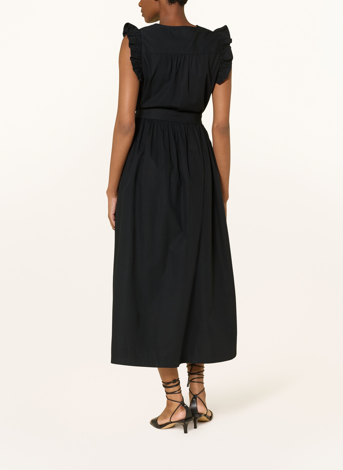 SELECTED Femme Šaty s volánky: ČERNÁ