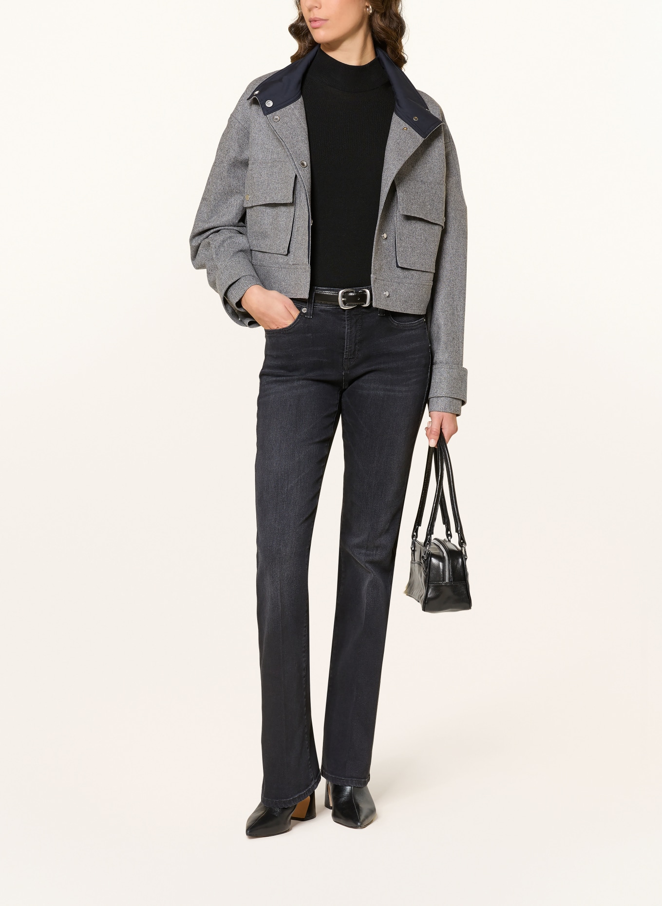 CAMBIO Flared Jeans PARIS: 5038 shaping black dark