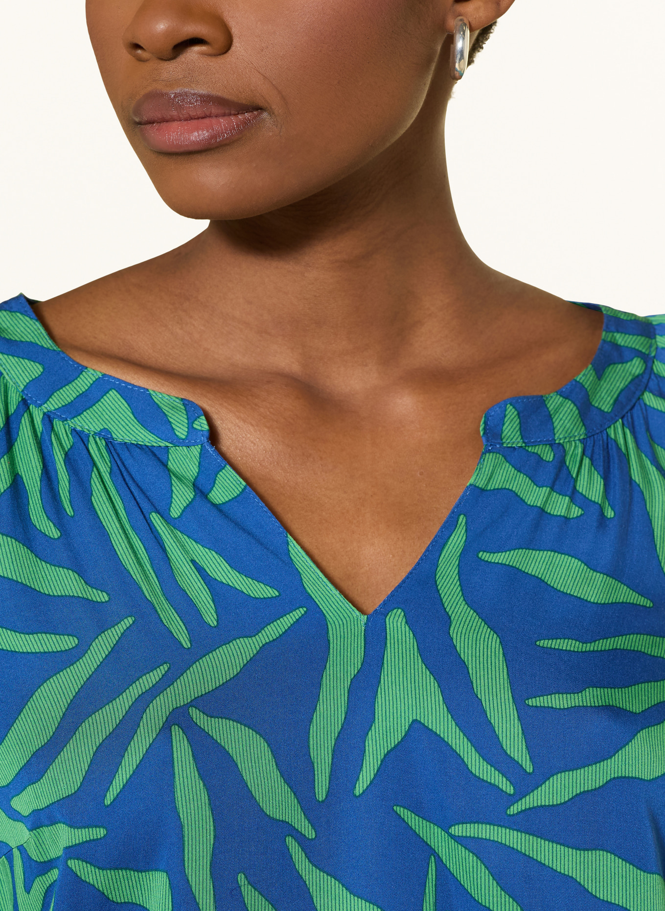 CARTOON Blusenshirt: BLAU / GRÜN