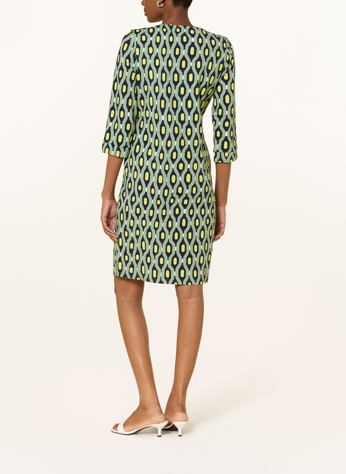 CARTOON Kleid mit 3/4-Arm: HELLGRÜN / NEONGELB / DUNKELBLAU