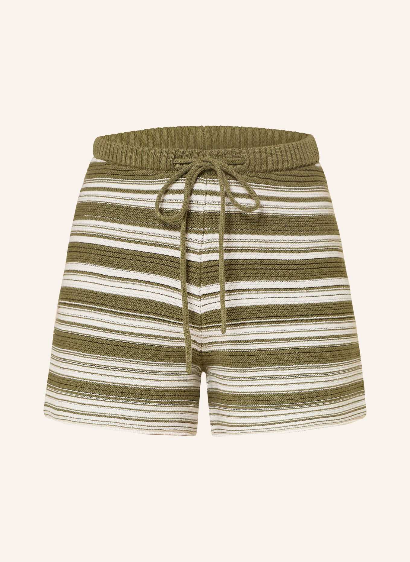 MRS & HUGS Strickshorts: WEISS / HELLGRÜN