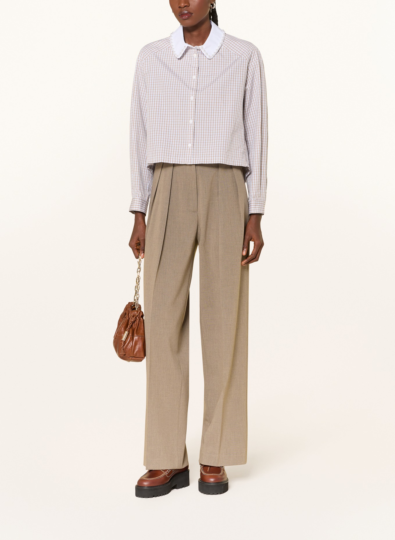 MRS & HUGS marlene pants: TAUPE