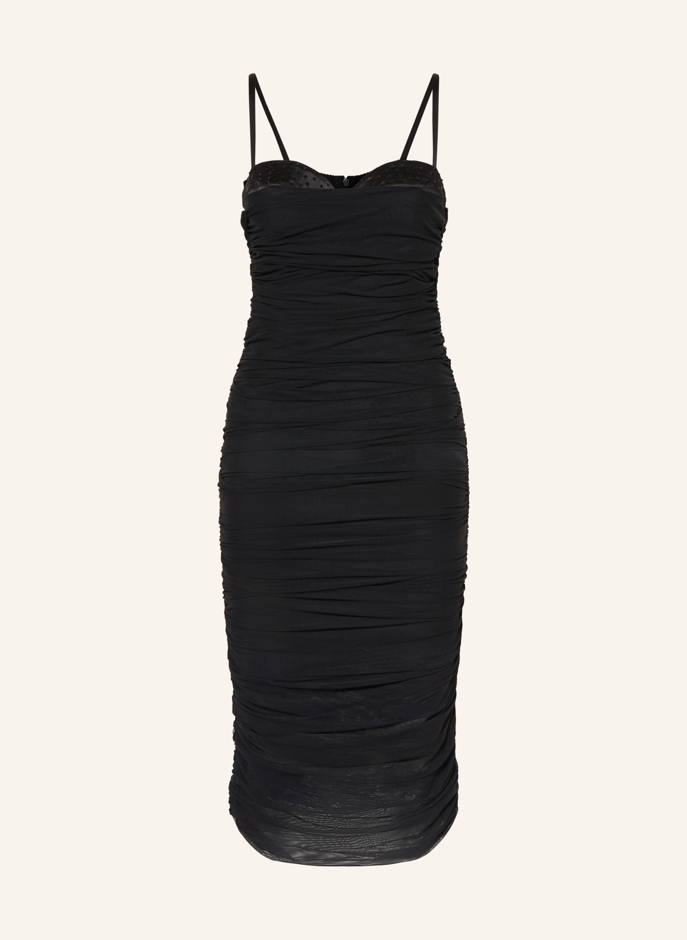 LIU JO Kleid mit Schmucksteinen: SCHWARZ