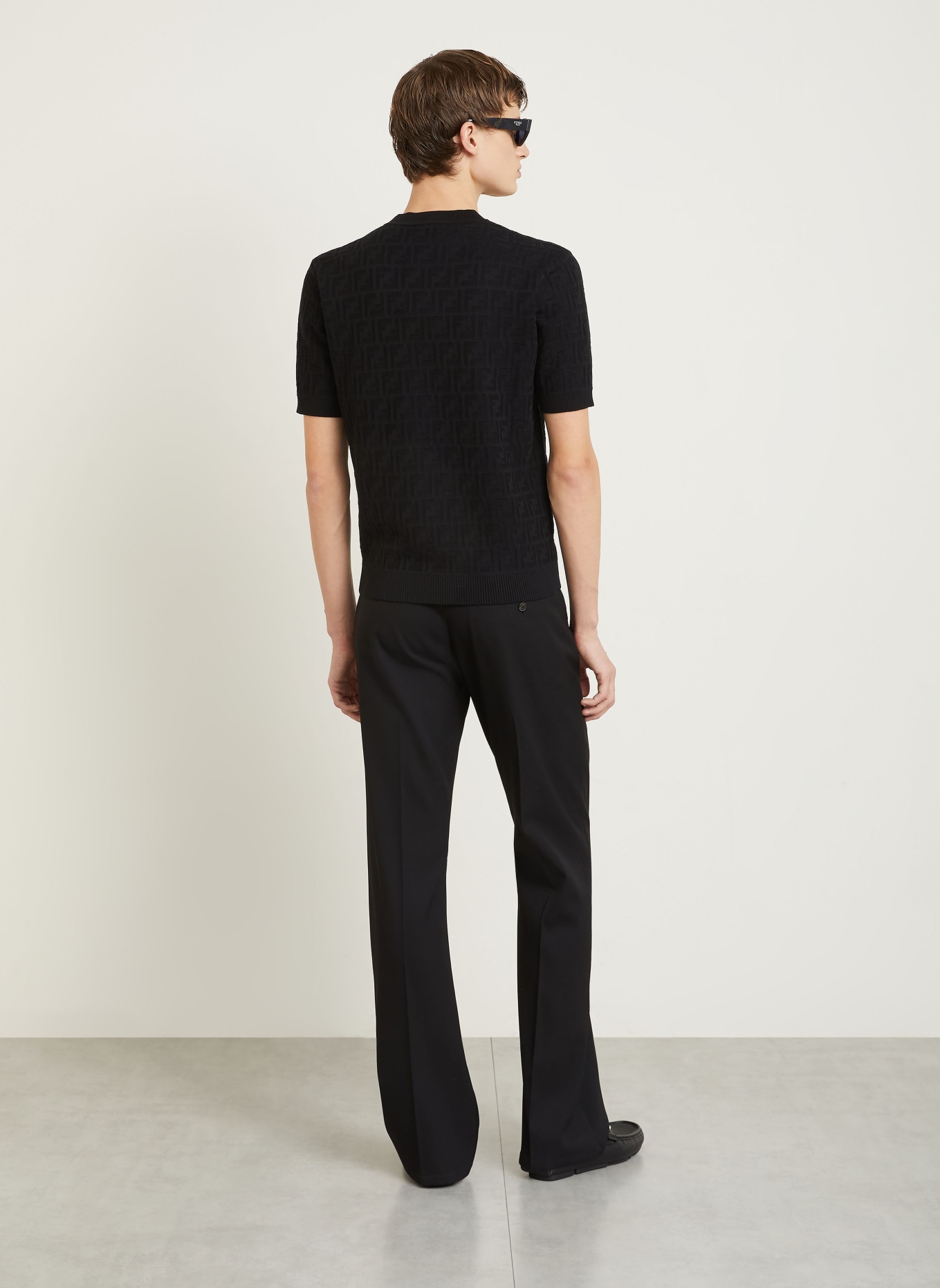 FENDI koszulka z dzianiny: CZARNY