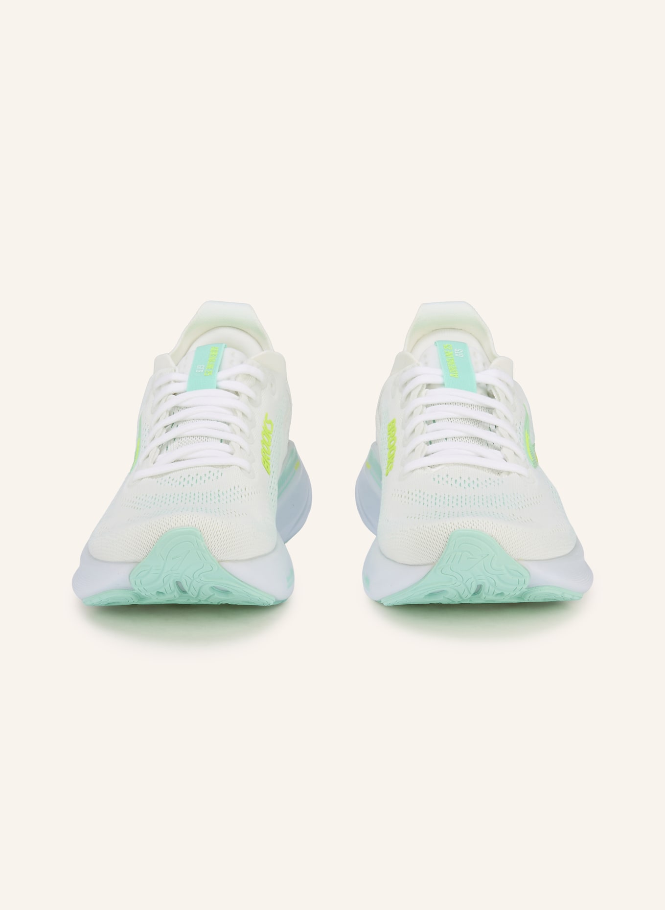BROOKS Laufschuhe ADRENALINE GTS 25: WEISS / NEONGELB / MINT