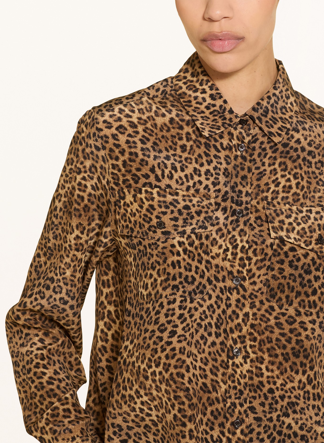 WEEKEND Max Mara Hemdbluse LEMMA aus Seide: CAMEL / DUNKELBRAUN / SCHWARZ