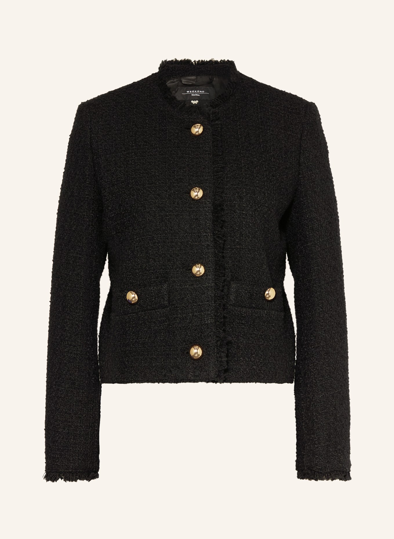 WEEKEND Max Mara Kastenjacke WKDAGAMI aus Tweed: SCHWARZ