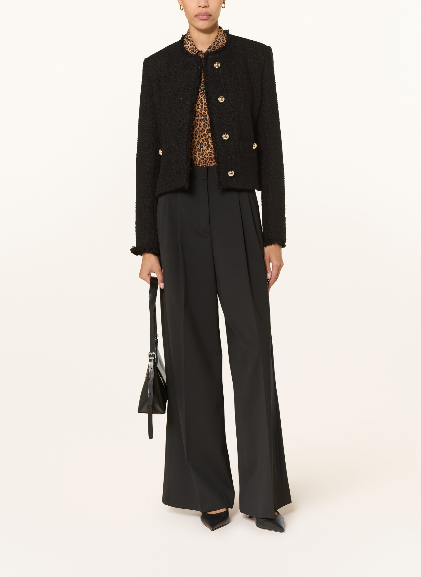 WEEKEND Max Mara Kastenjacke WKDAGAMI aus Tweed: SCHWARZ