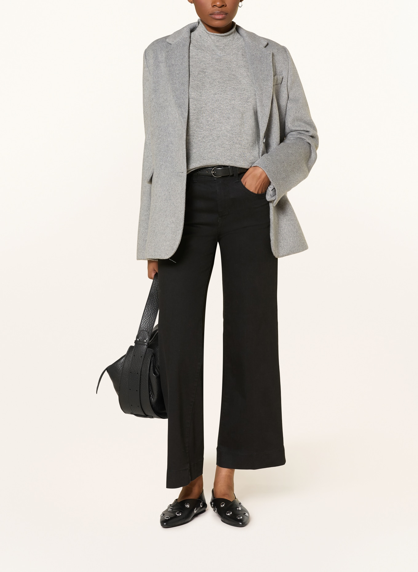 MAC Wide Leg Jeans PALAZZO: D999 BLACK-BLACK