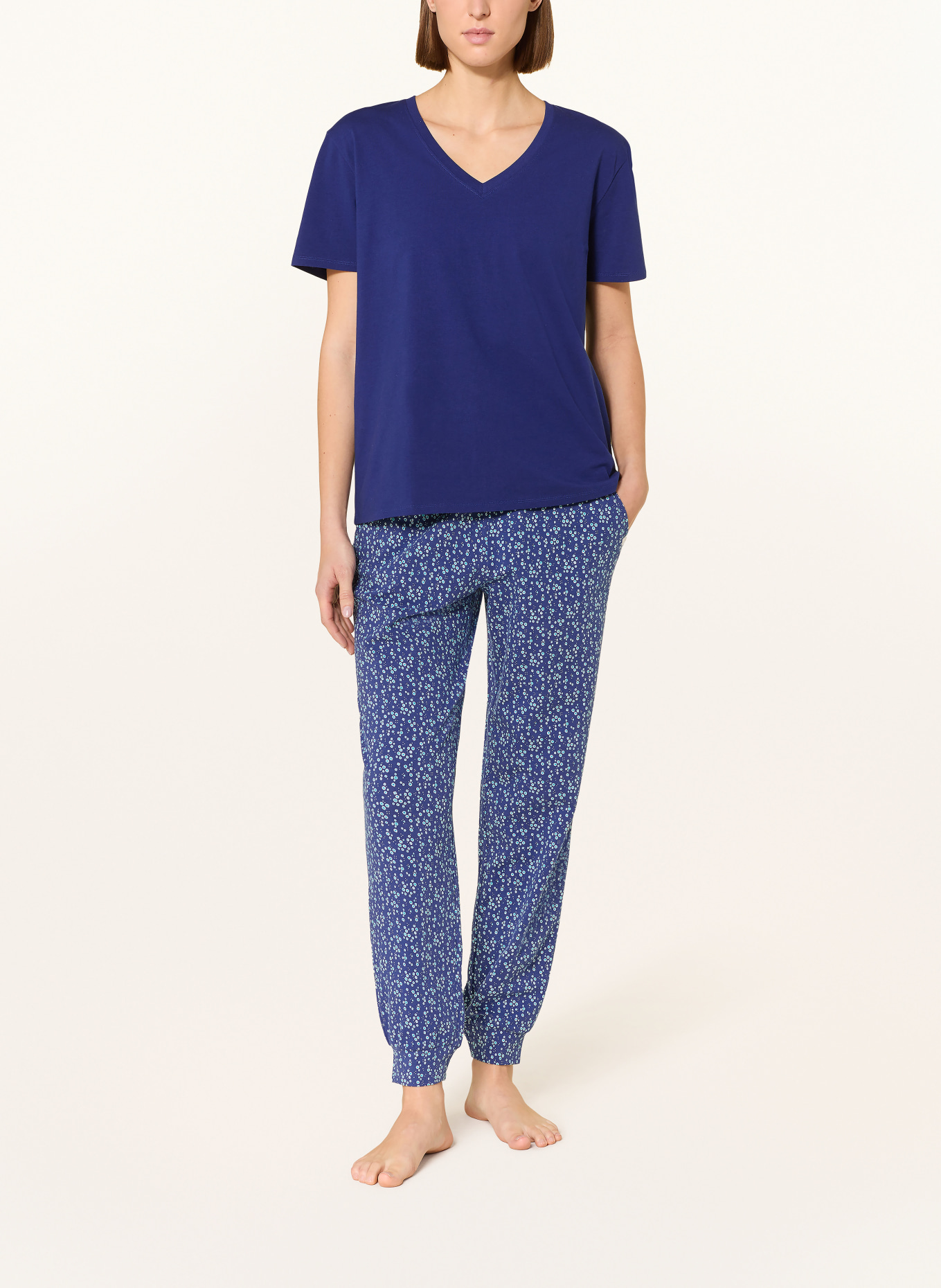 JOCKEY Schlafhose: BLAU / TÜRKIS / WEISS