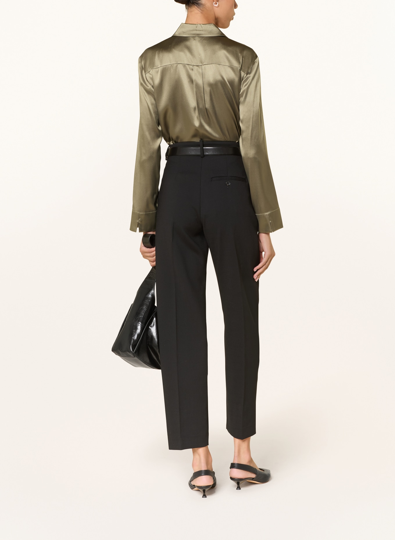 MM Hemdbluse MMLQUARTO aus Seide: KHAKI