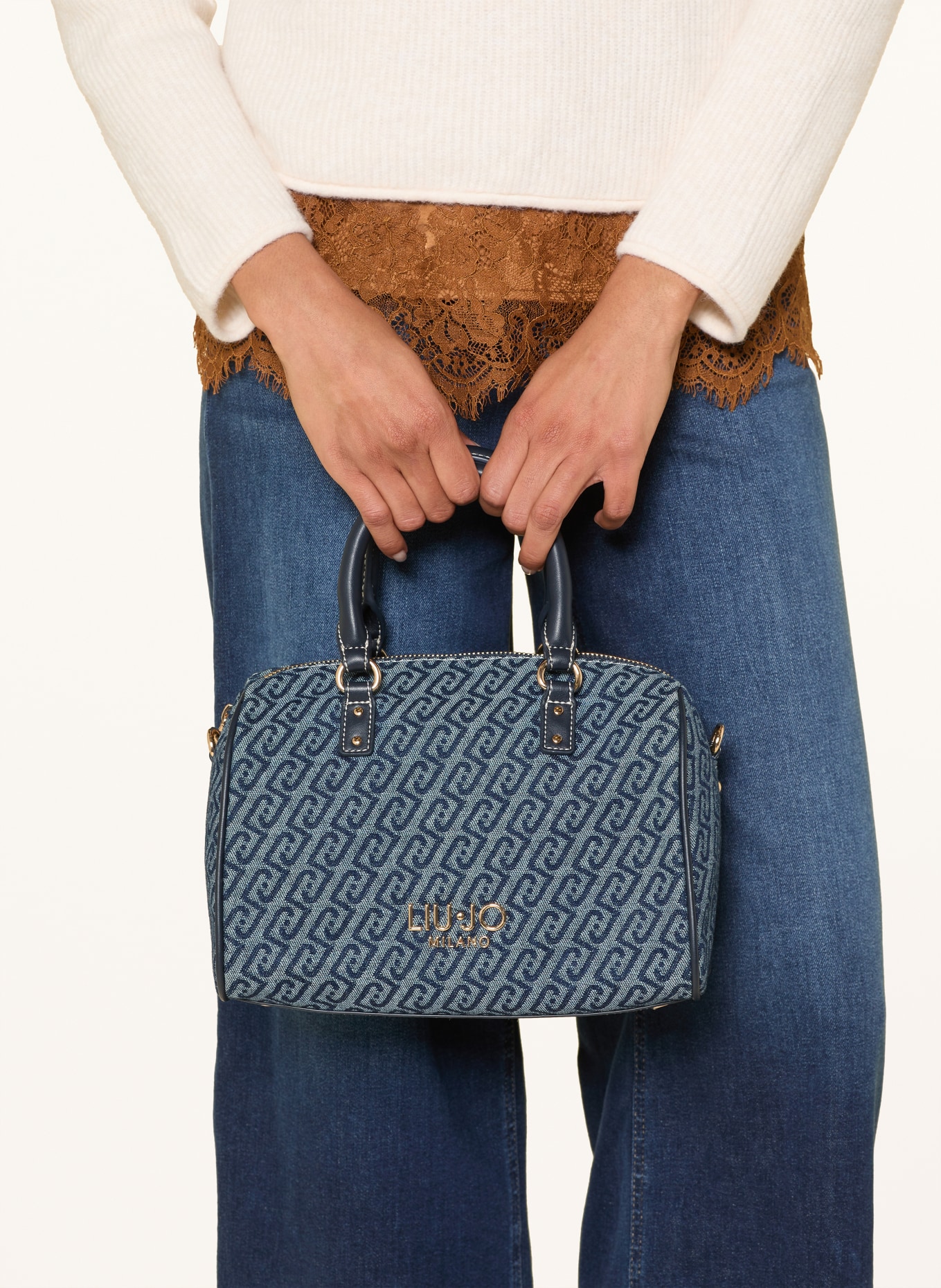 LIU JO kabelka: TMAVĚ MODRÁ / ZLATÁ / MODRÁ