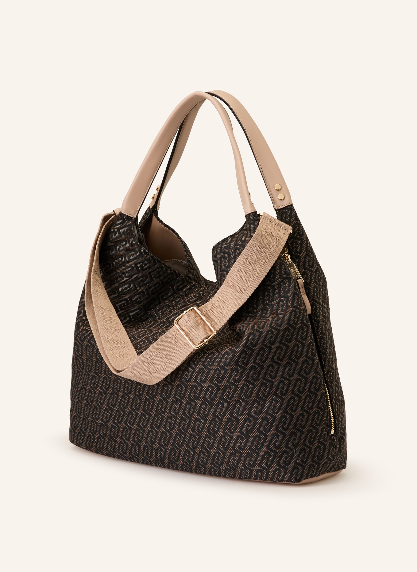 LIU JO Hobo bag: BROWN / DARK BROWN / TAUPE
