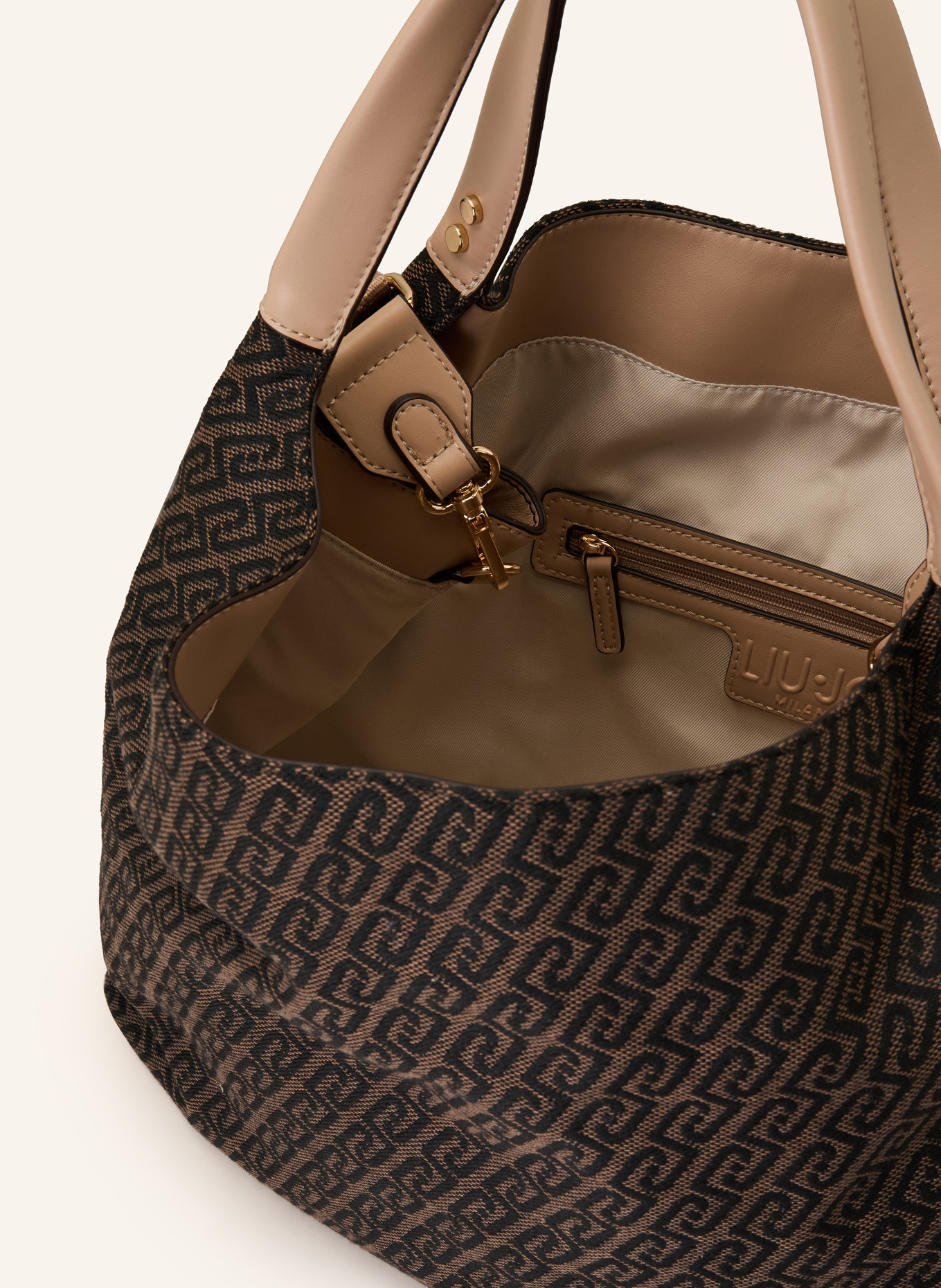 LIU JO Hobo bag: BROWN / DARK BROWN / TAUPE