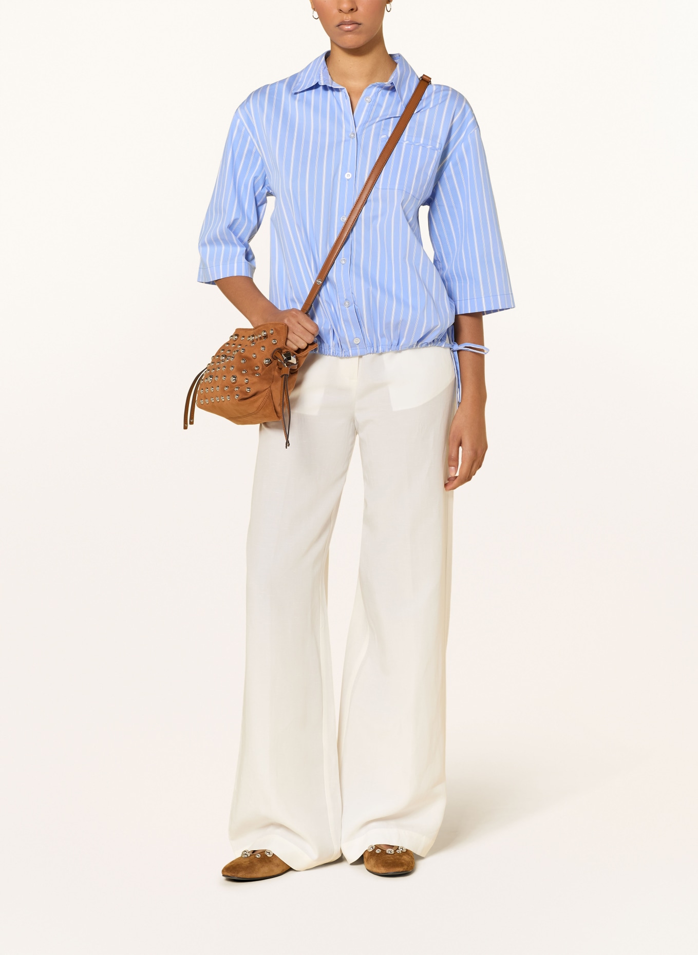 LIU JO Umhängetasche mit Nieten: BRAUN