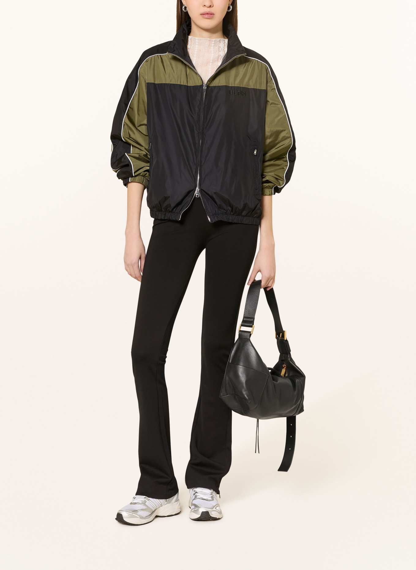 MRS & HUGS Jacke: SCHWARZ / OLIV