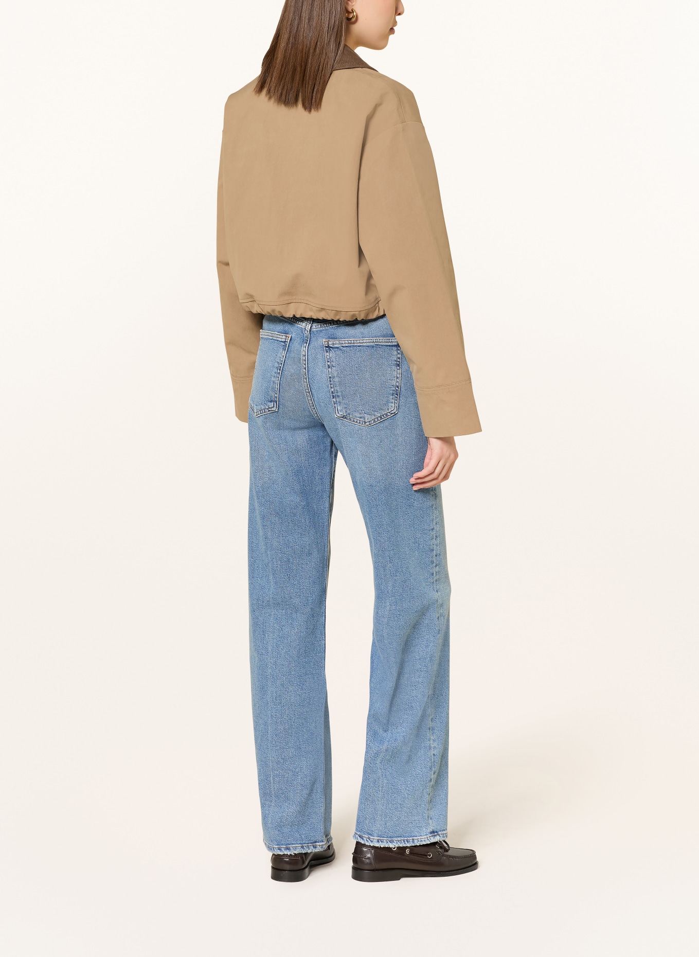 MRS & HUGS Kastenjacke mit Cord: KHAKI