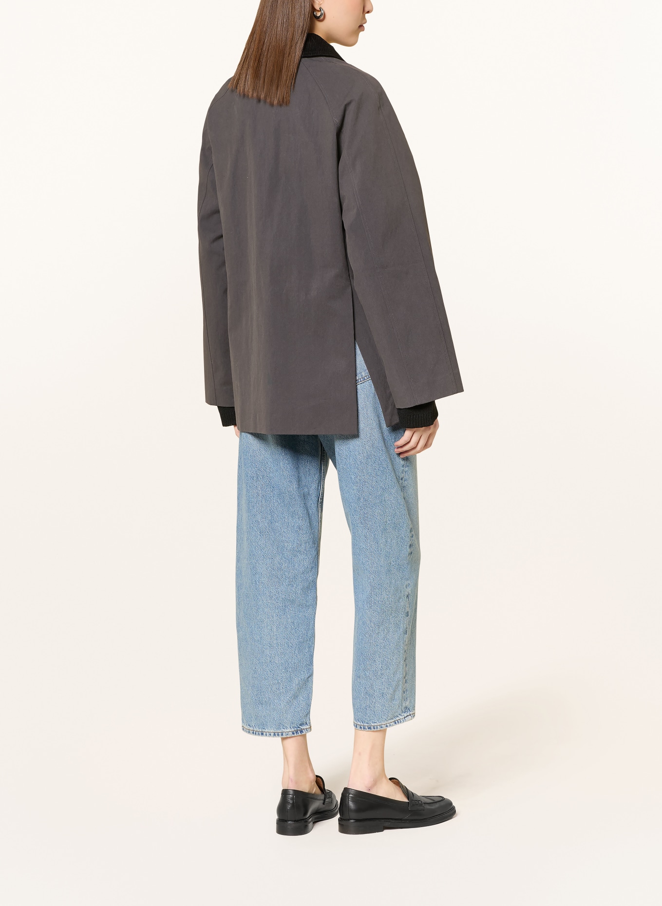 MRS & HUGS Fieldjacket: DUNKELGRAU / SCHWARZ