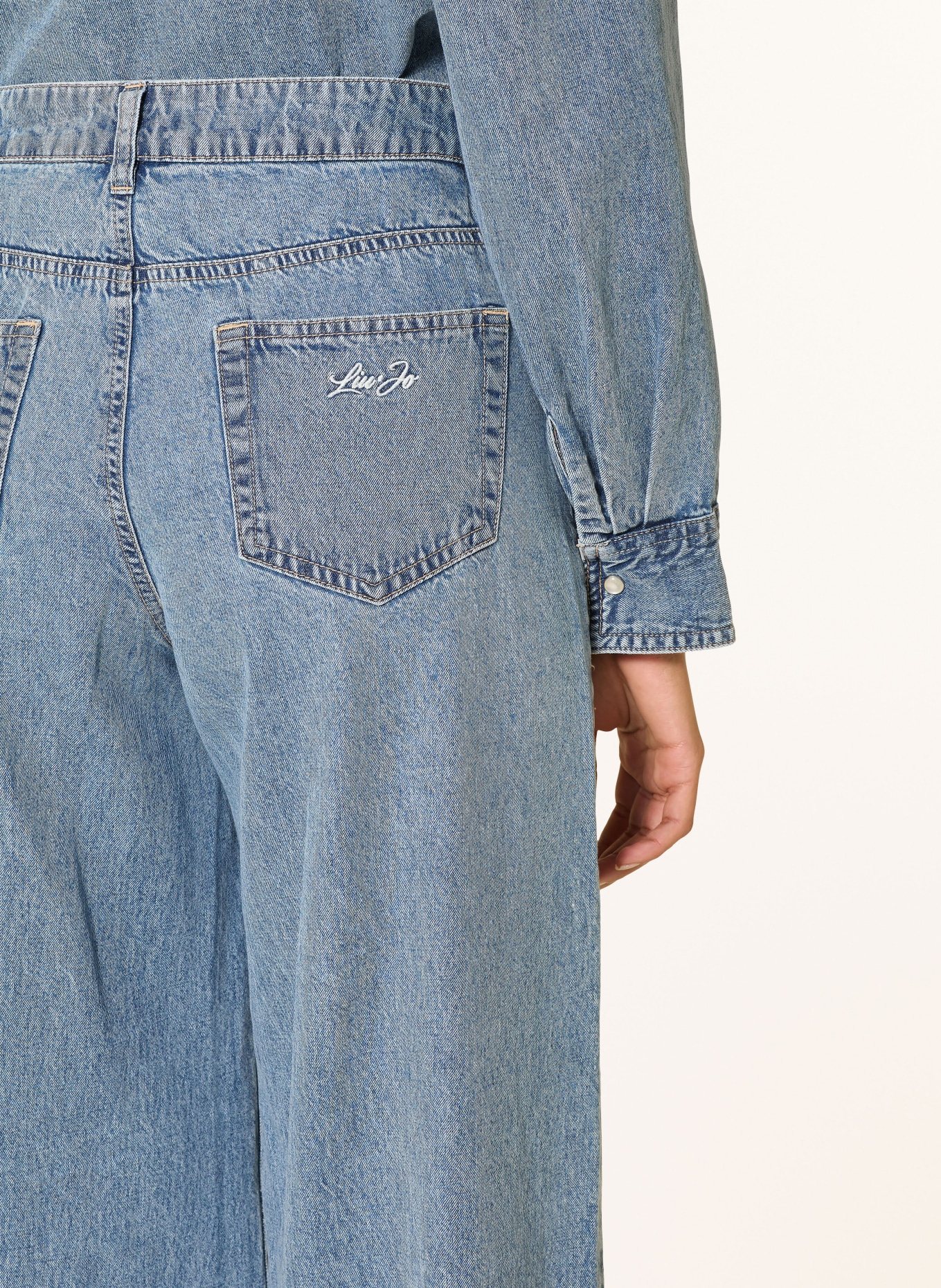 LIU JO Wide Leg Jeans: 79016 Den.Blue ind.embro.w