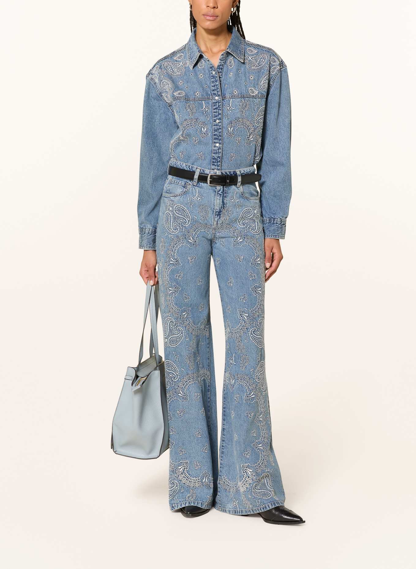 LIU JO chemise en jean: BLEU CLAIR