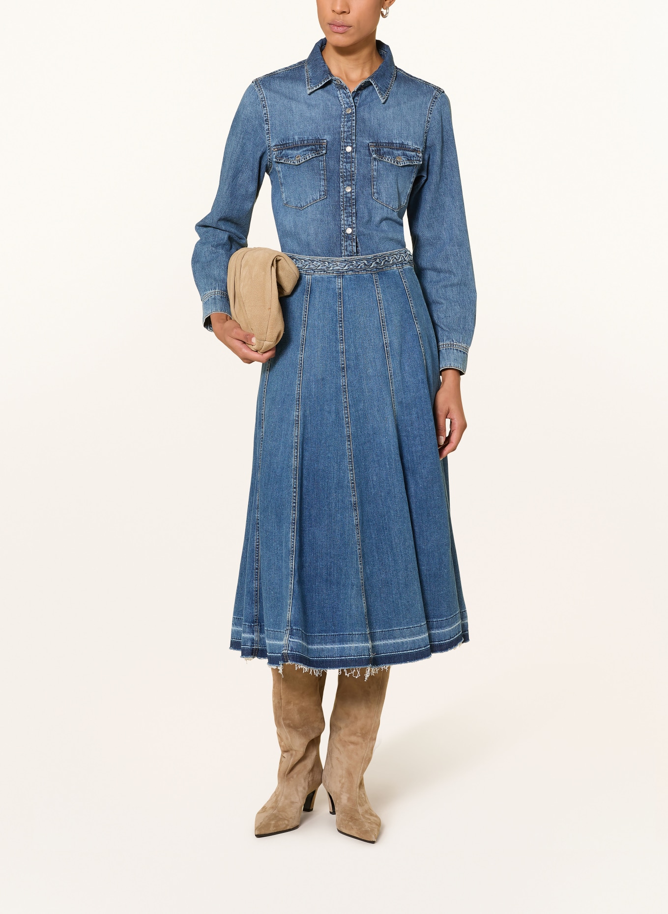 LIU JO denim skirt: BLUE