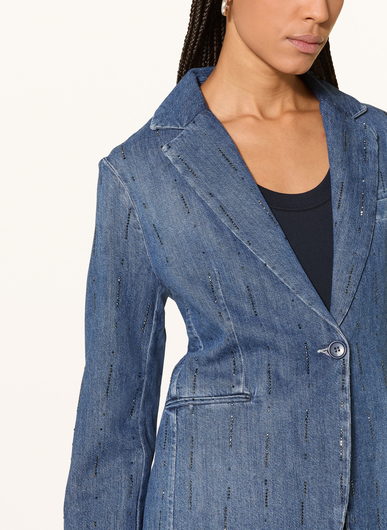LIU JO Jeansblazer mit Schmucksteinen: BLAU