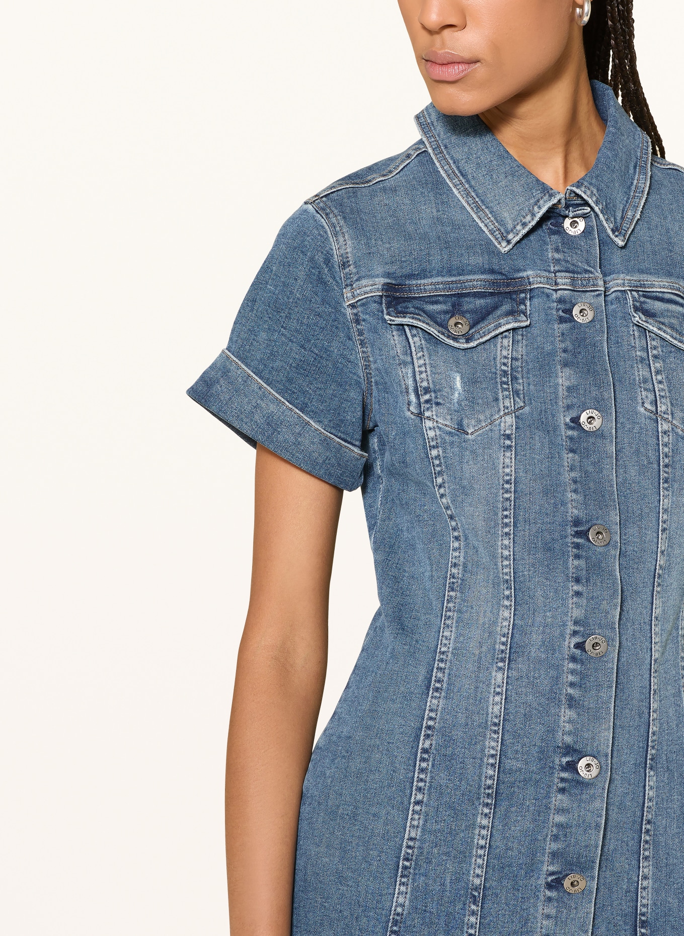 LIU JO sukienka jeansowa: JASNONIEBIESKI