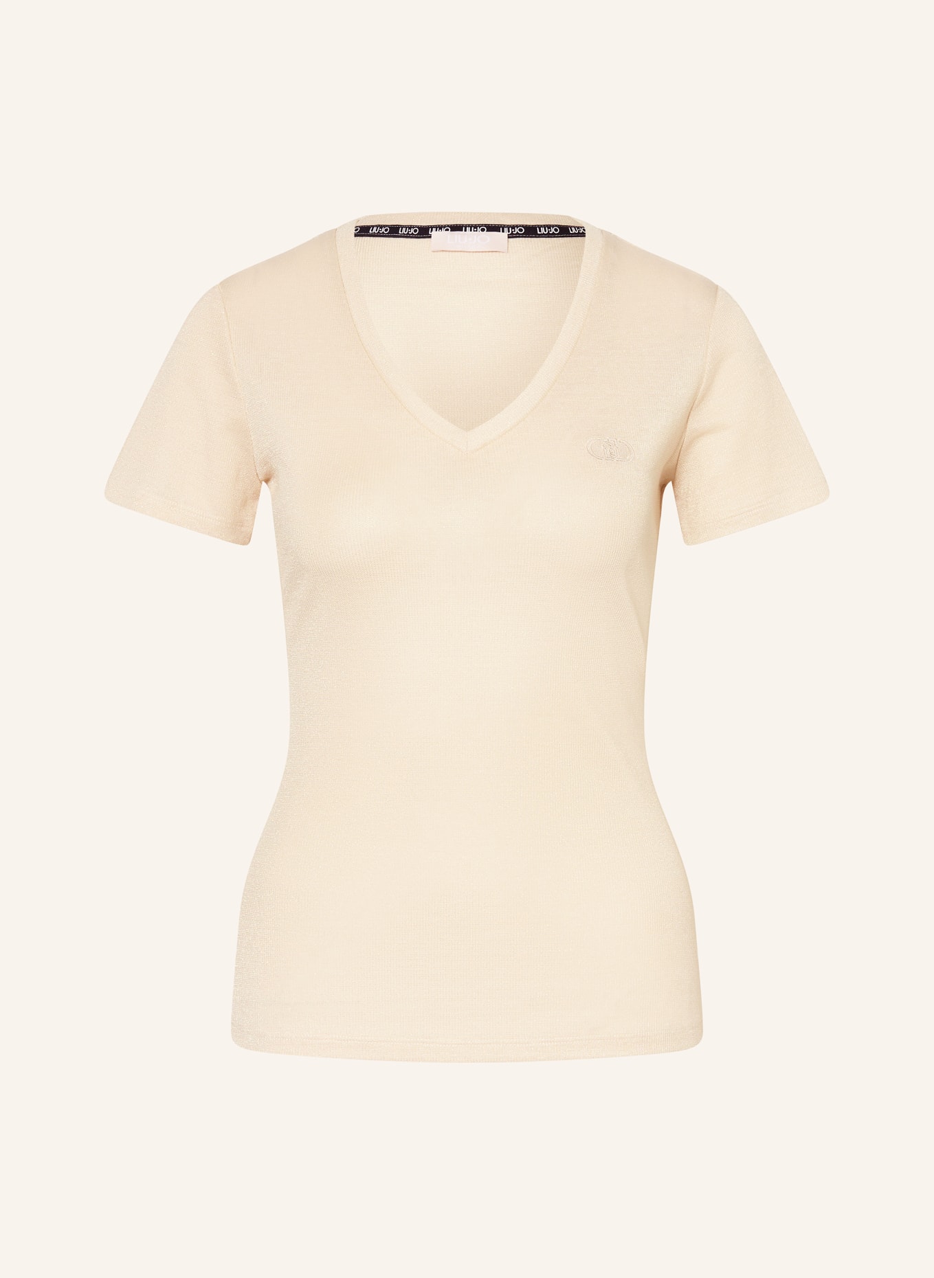 LIU JO Strickshirt: ECRU / GOLD