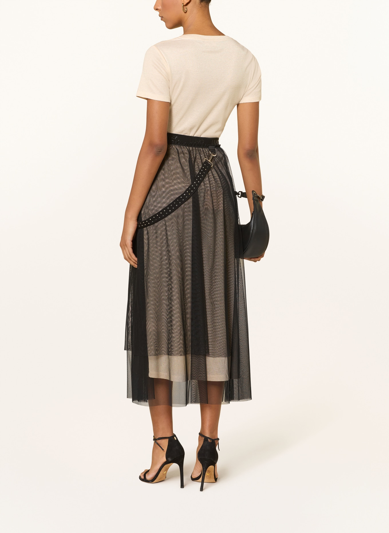 LIU JO Strickshirt: ECRU / GOLD