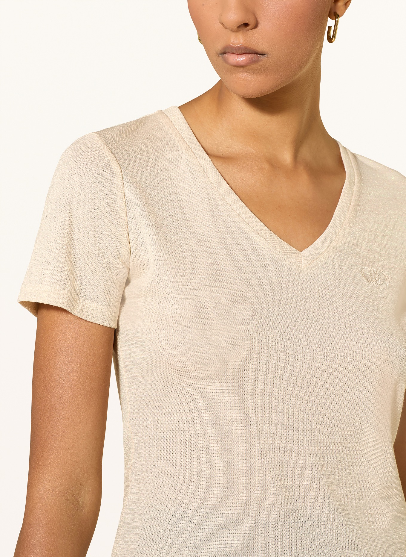 LIU JO Strickshirt: ECRU / GOLD