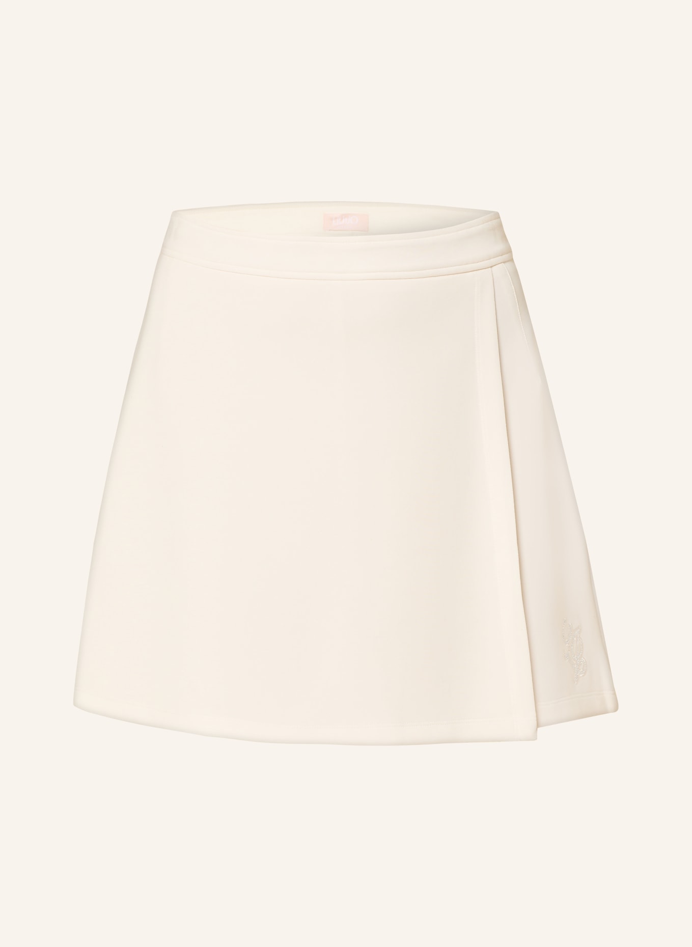 LIU JO Skort aus Jersey mit Schmucksteinen: CREME