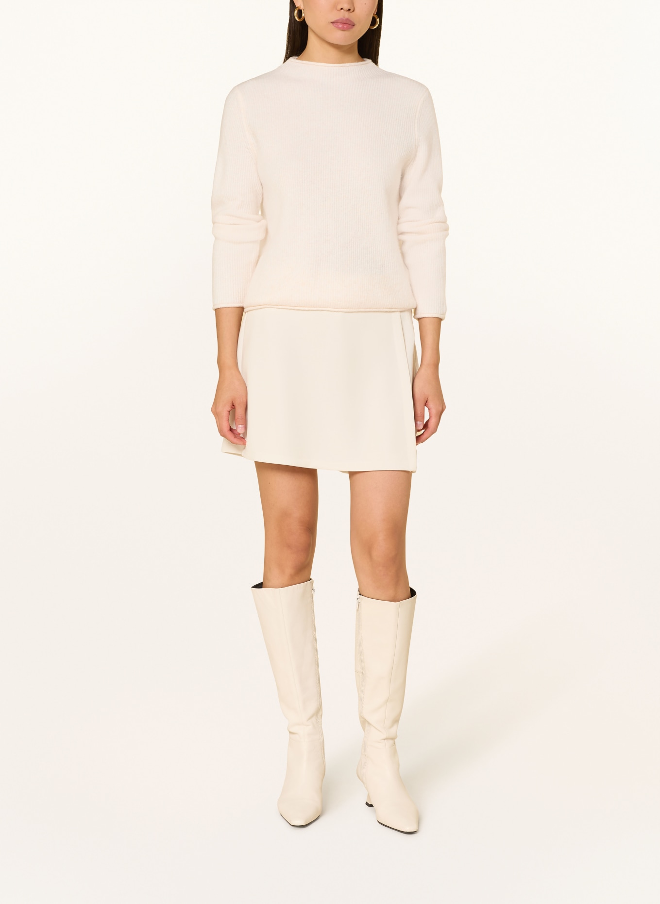 LIU JO Skort aus Jersey mit Schmucksteinen: CREME