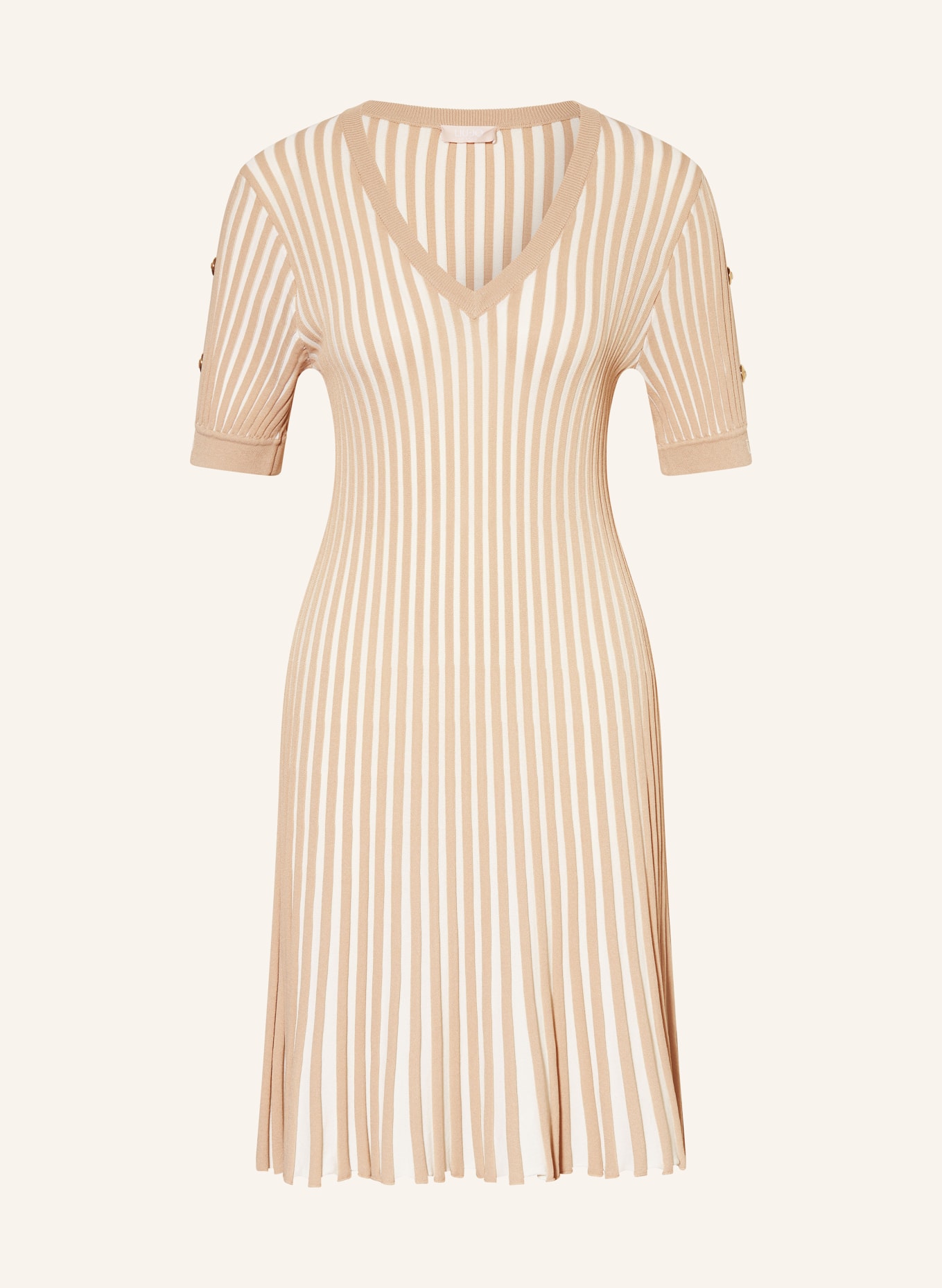 LIU JO Strickkleid: BEIGE / CREME