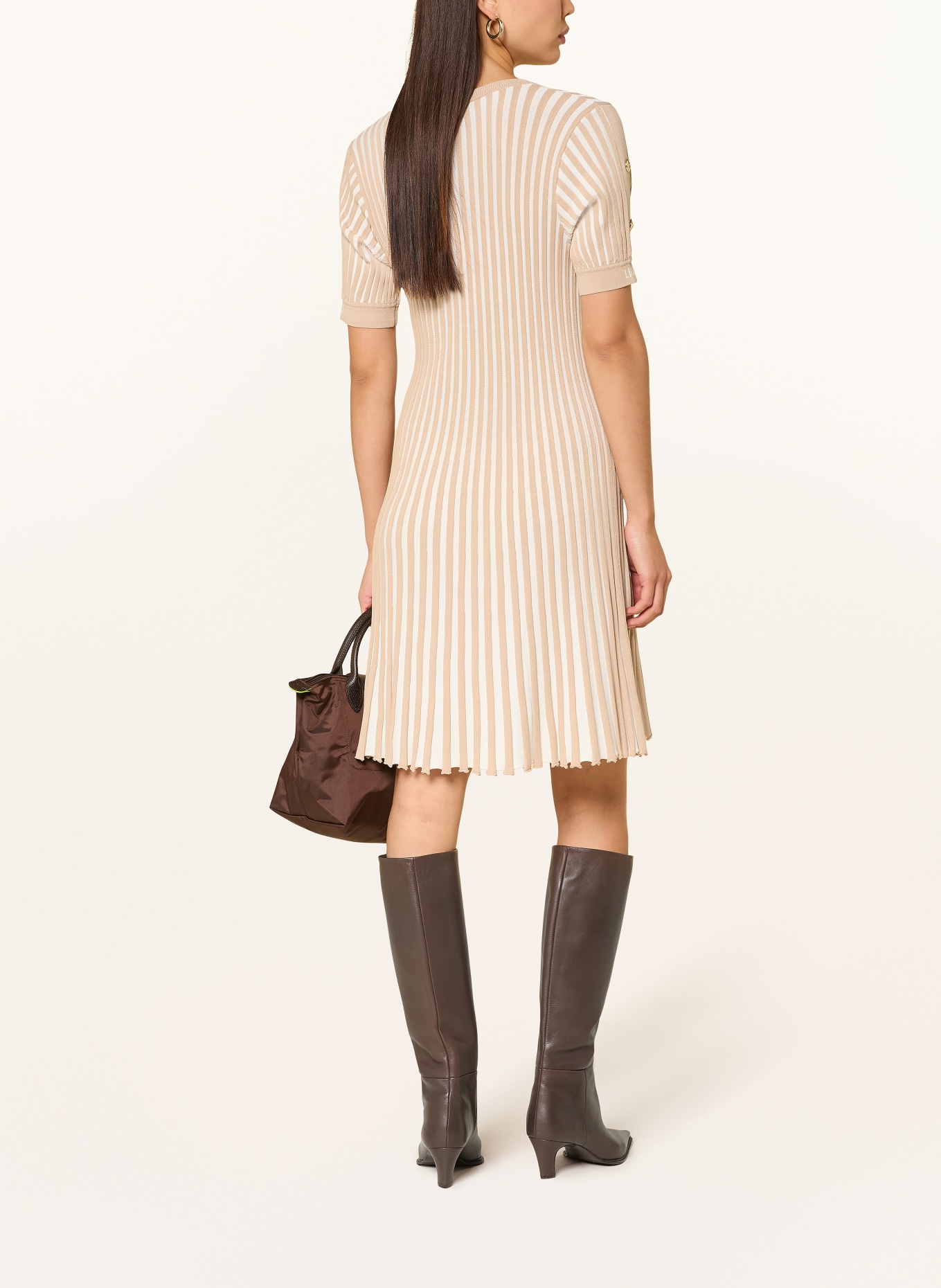 LIU JO Strickkleid: BEIGE / CREME