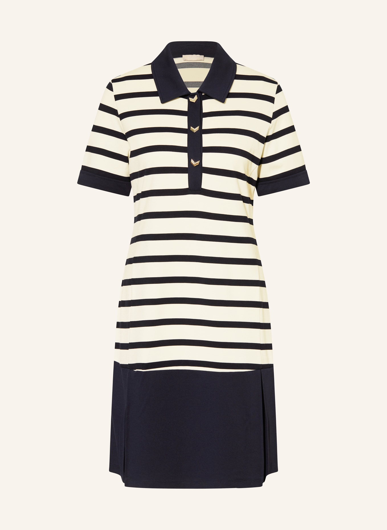 LIU JO Polokleid: DUNKELBLAU / CREME