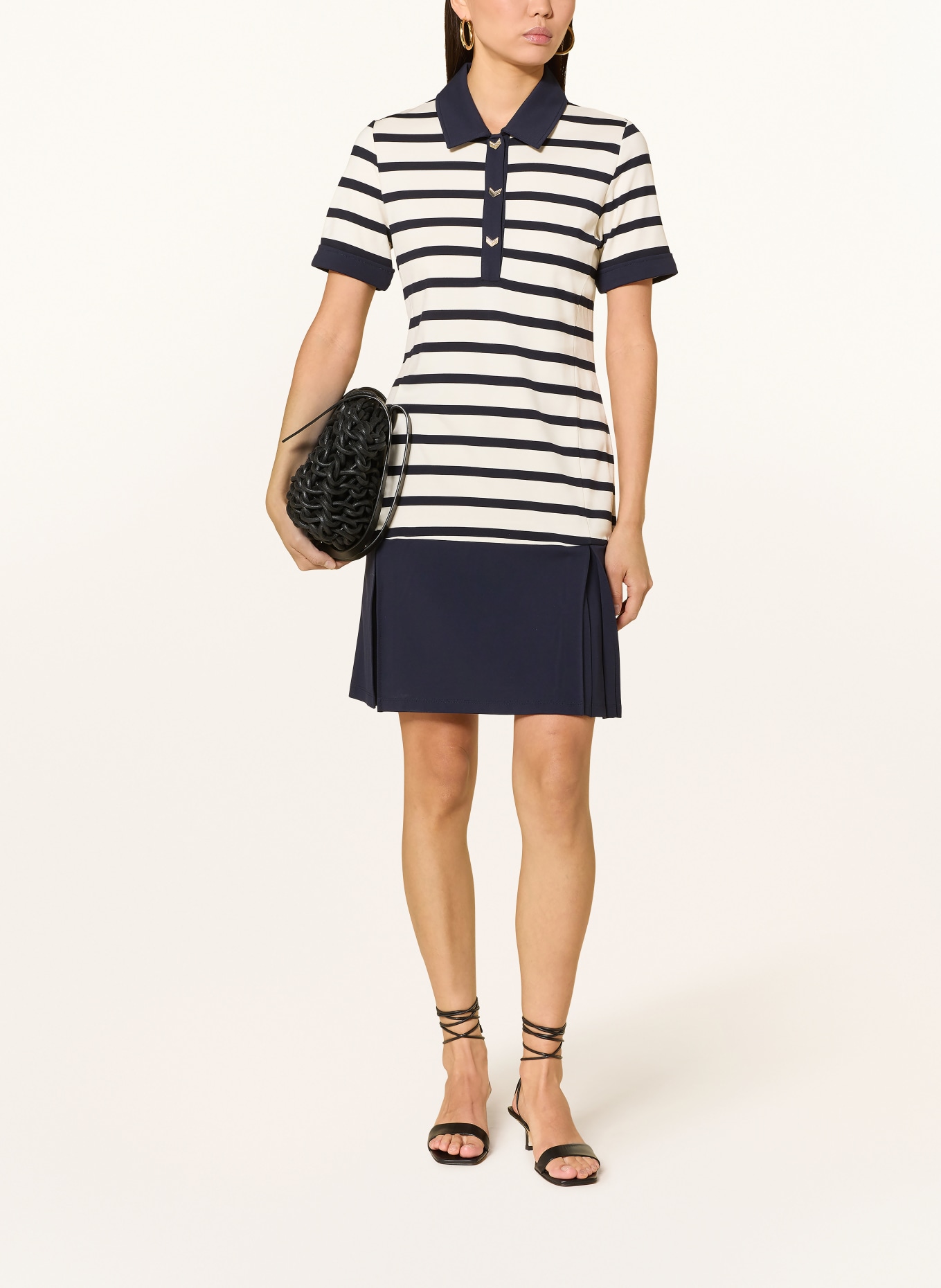 LIU JO Polokleid: DUNKELBLAU / CREME