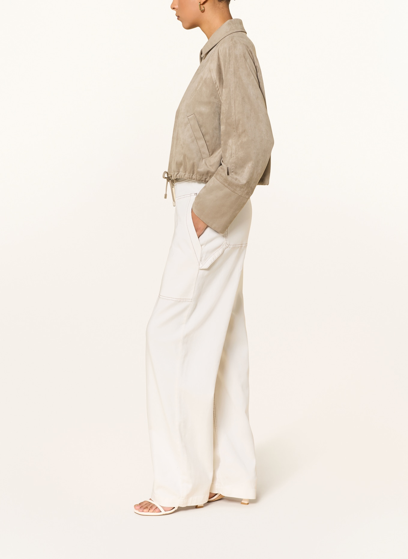 LIU JO Cargo džíny: KRÉMOVÁ