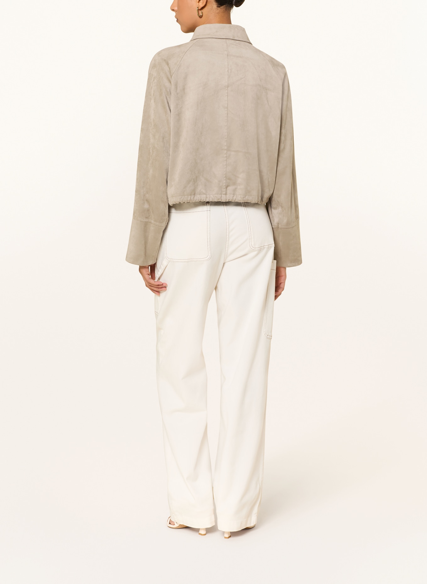 LIU JO Bunda v koženém vzhledu: ŠEDÁ